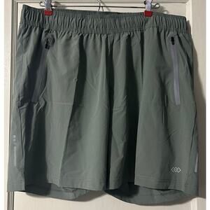 Leg3nd Mens performance quick dry shorts army green 7” size XL